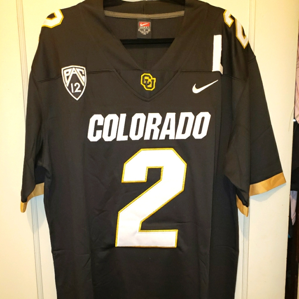 #2 Shedeur Sanders, Colorado Buffaloes, men's jersey.
